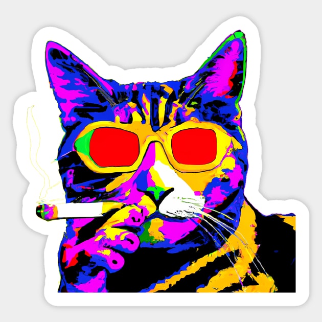 Cool top g cat Sticker by IOANNISSKEVAS